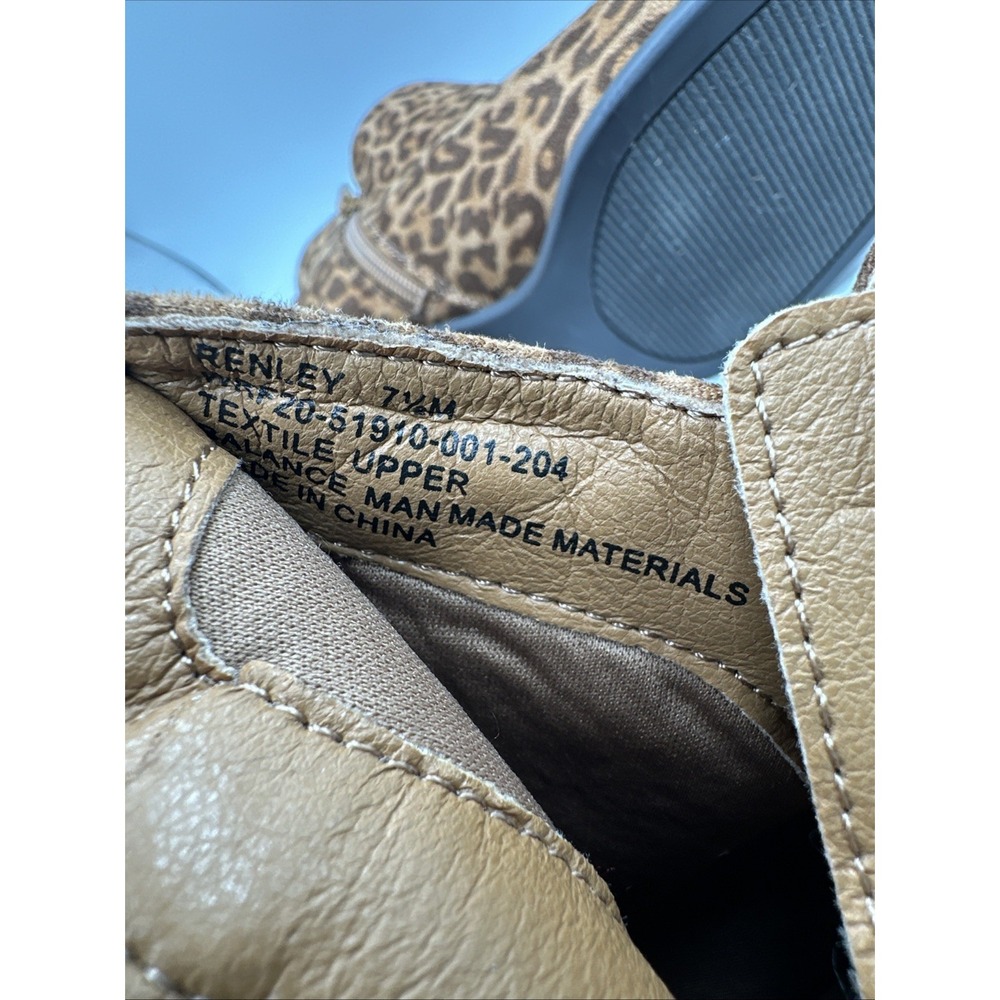 NEW Kim Rogers Cheetah Print Ankle‎ Boots Chunky Block Heel Size 7.5 - Picture 7 of 11